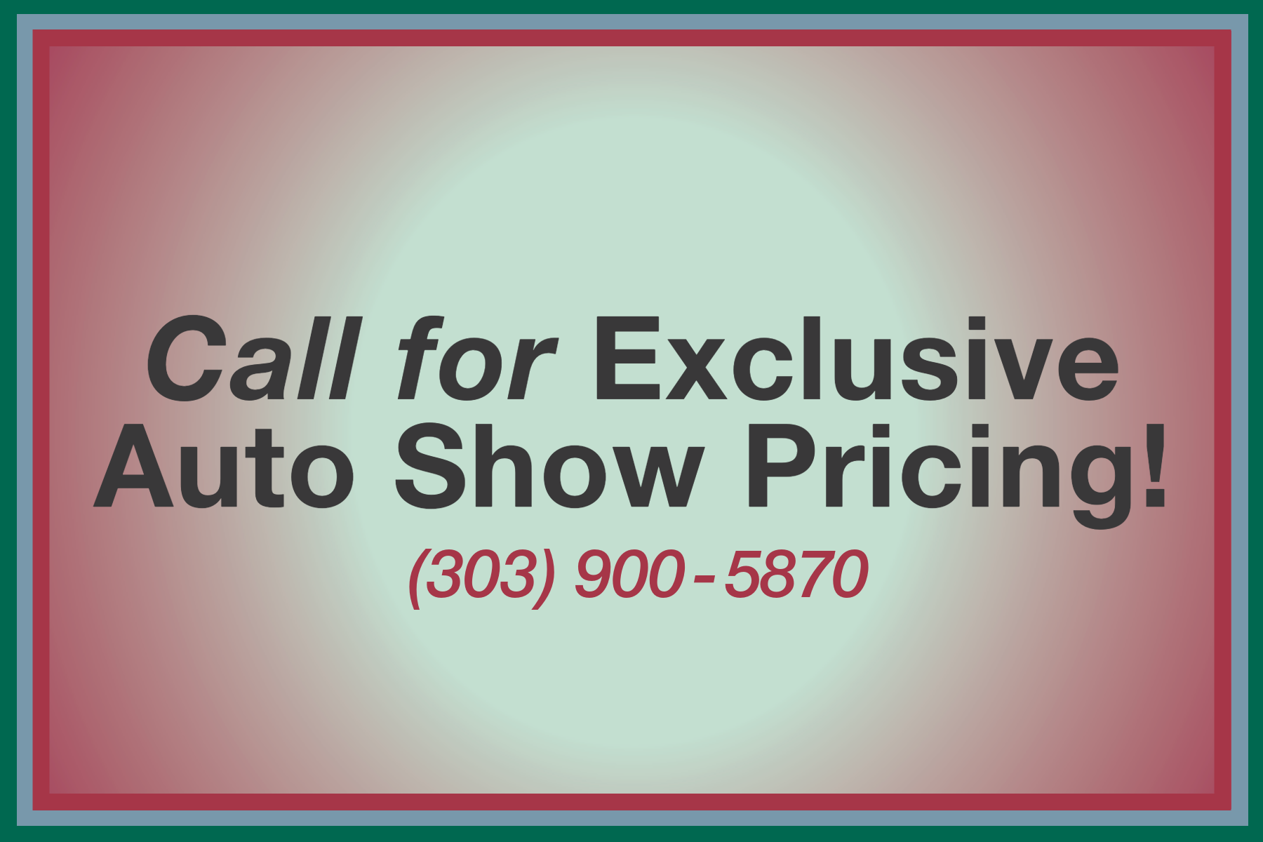'Call for Exclusive Auto Show Pricing!' graphic for Yoder Chevrolet