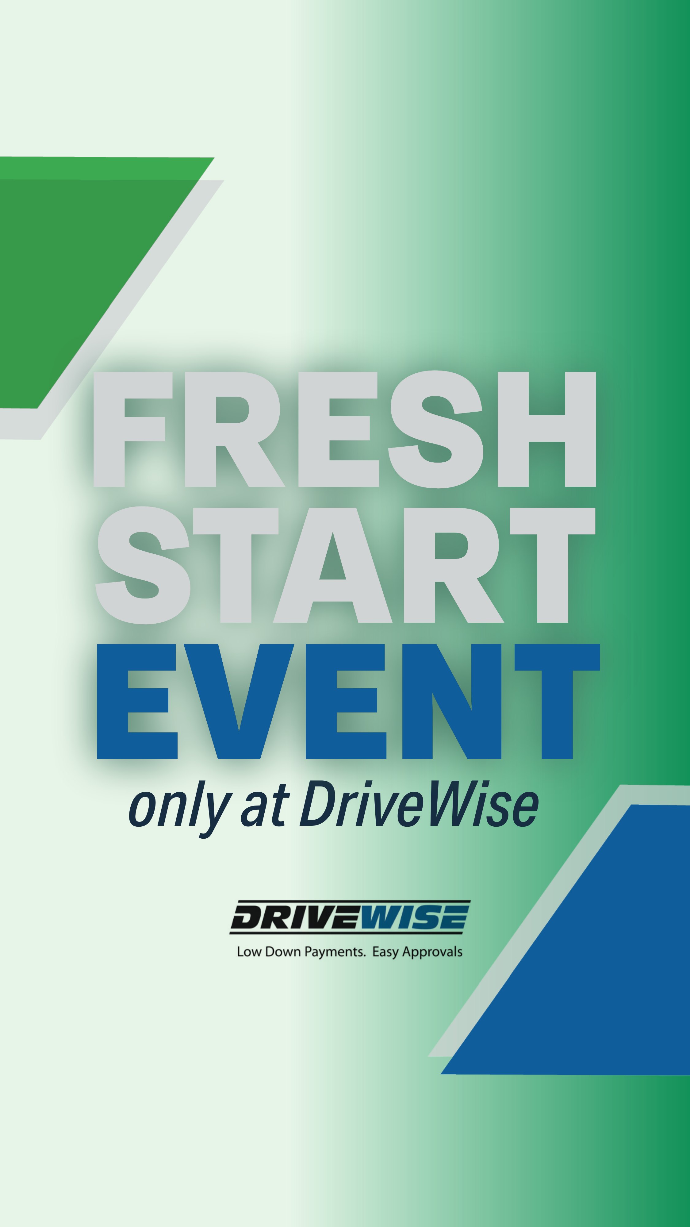 Fresh Start Event DriveWise 9:16 story and reel graphic in English