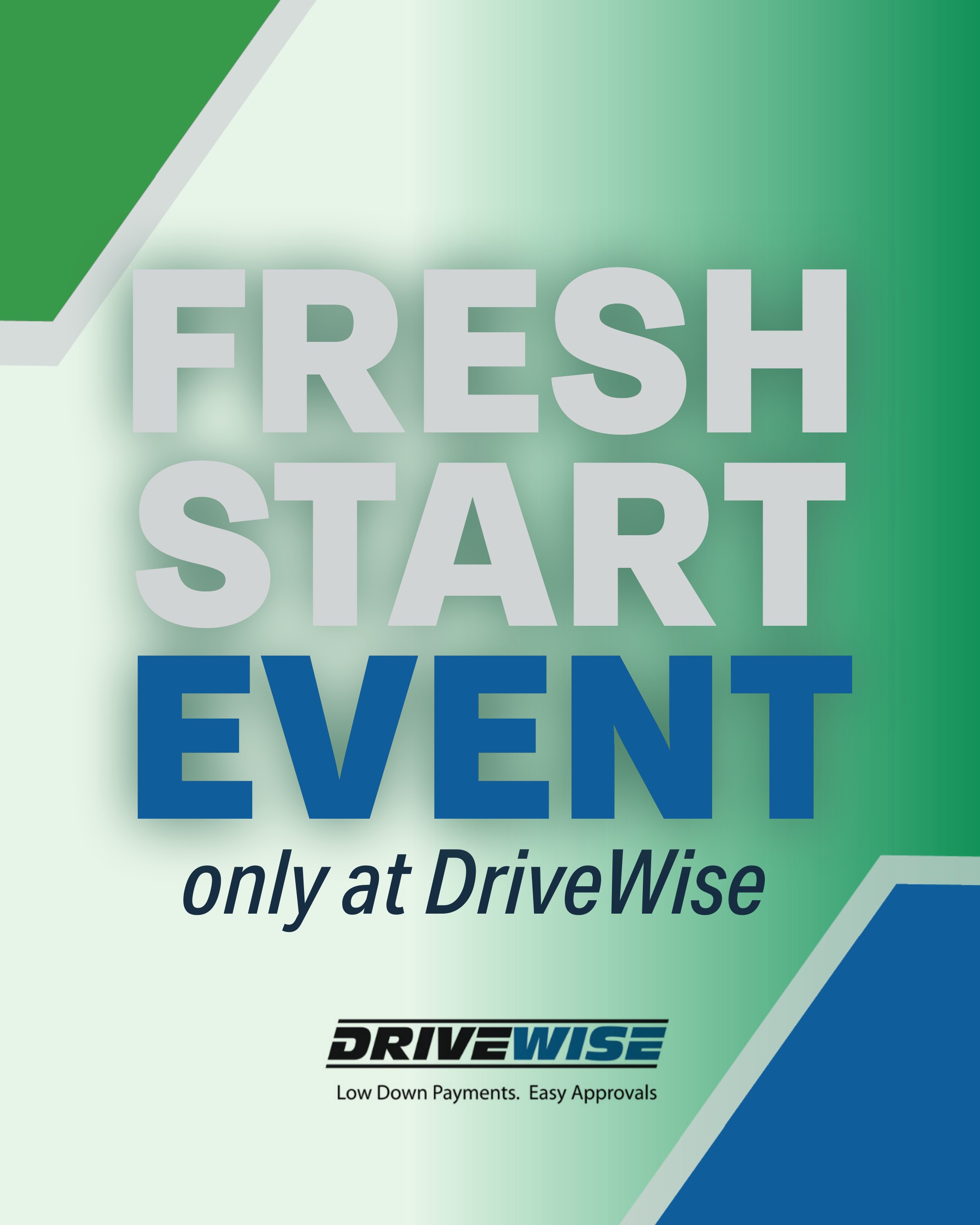 Fresh Start Event DriveWise 4:5 portrait social graphic in English