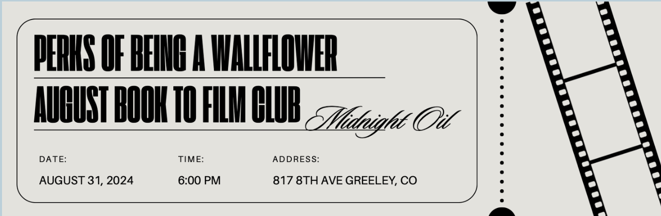 Perks of Being a Wallflower Book to Film Club ticket