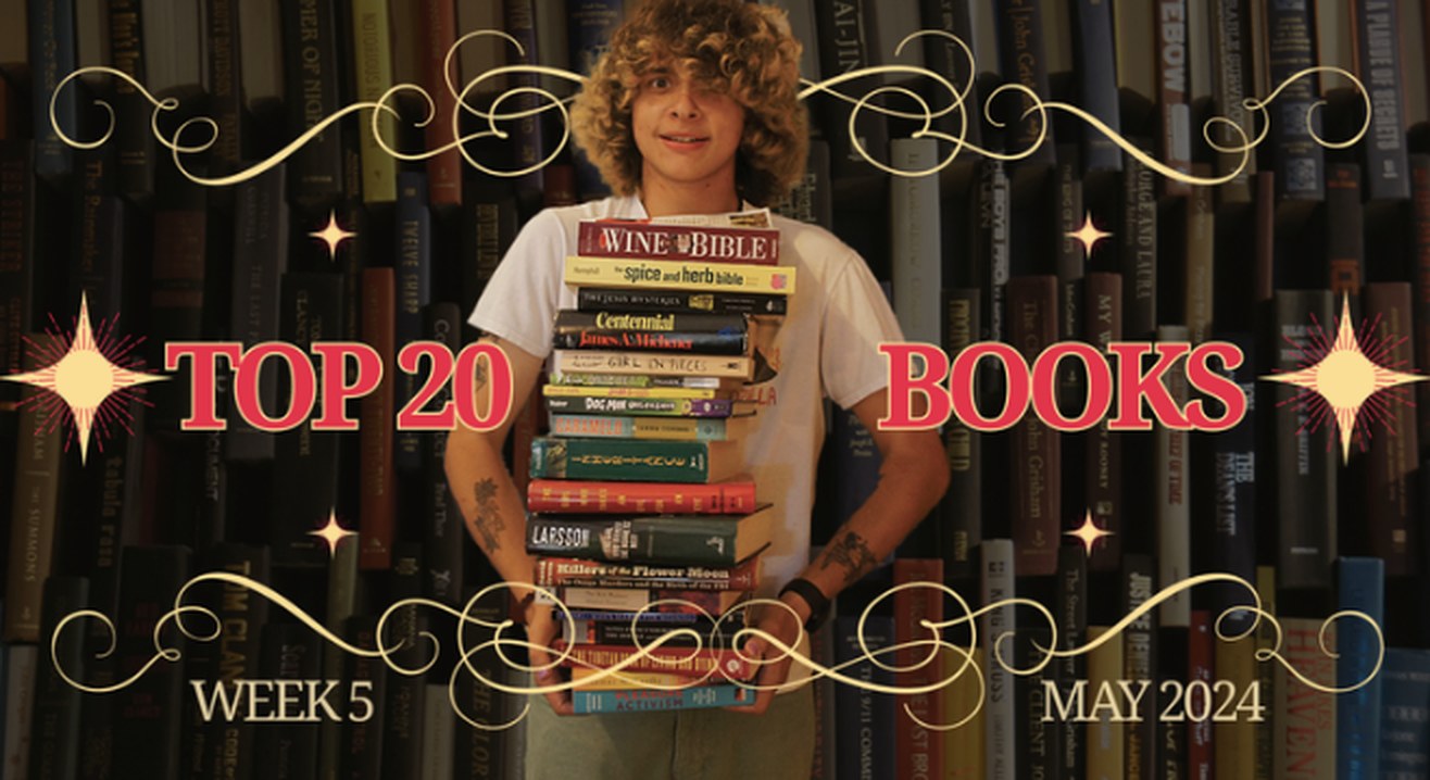 Top 20 Books week five YouTube thumbnail